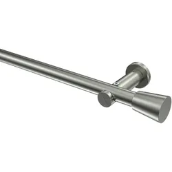 GARDINENSTANGE Platon Sitra 100 cm, 1-läufig (ohne Ringe), 20 mm Ø Edelstahl-Optik