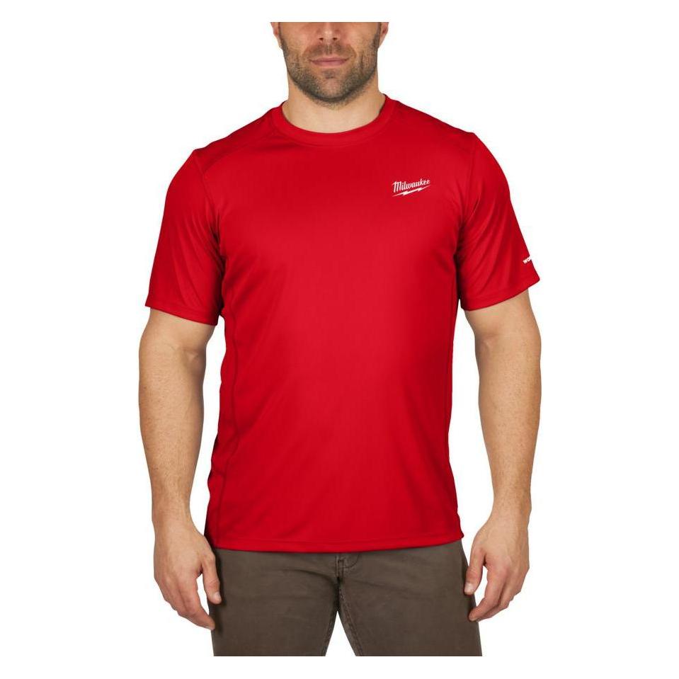 GCS Arbeits-T-Shirt Mit Kurzen Ärmeln, Leicht - Rot Wwssrd-xl (XL) (44765584)