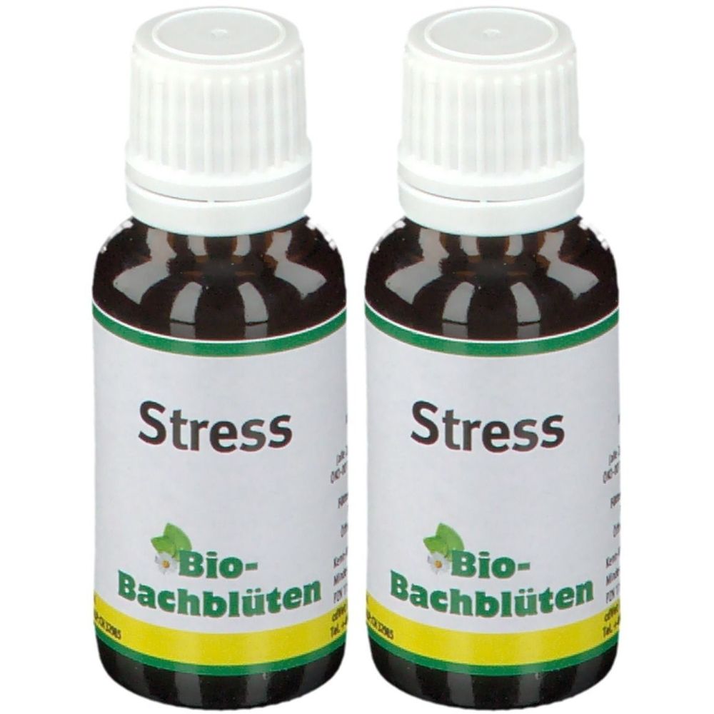 BIO Bachblüten Stress Tropfen f.Hund/Katze/Pferd 2x 2x20 ml Flüssigkeit