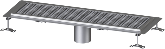 Kessel Ferrofix Kastenrinne 6030100 Edelstahl, 300x1047x60mm, Auslauf senkrecht