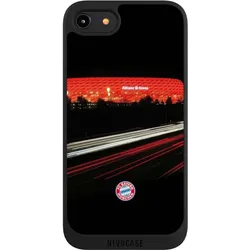 Nivocase Handyhülle für Apple iPhone 8 Hülle NIVOpure Case Schwarz FC Bayern München FCB Stadion (Apple iPhone 8), Smartphone Hülle, Schwarz