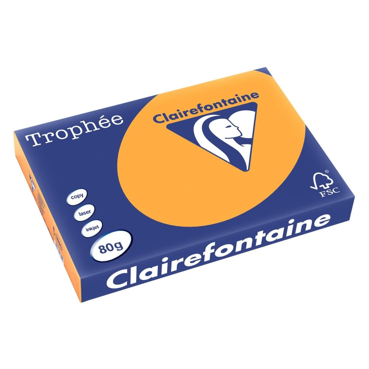Clairalfa Multifunktionspapier Troph'e, A3, mandarine (A3, 500 Blätter, 80 g/m²) (1880C)