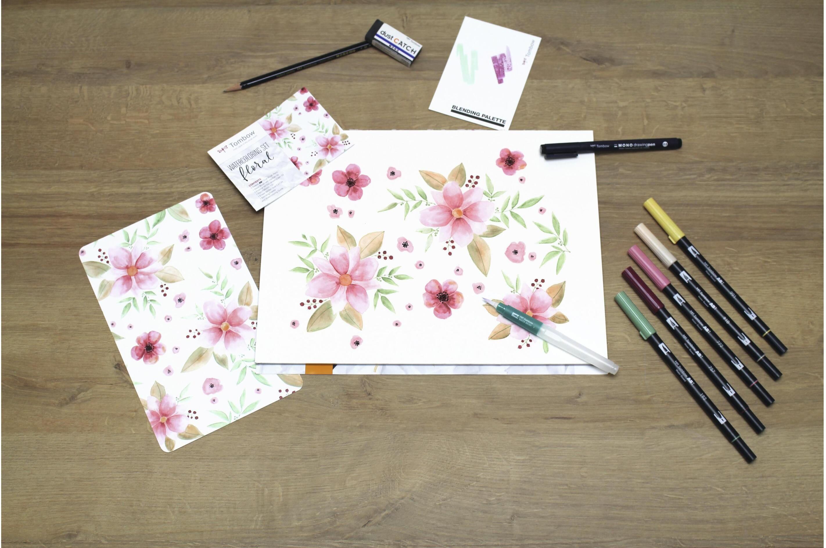 Faserstift TOMBOW "Watercolor Set Fl", bunt, Kunststoff, Stifte, Faserstift, Wasservermalbar bunt Einheitsgröße