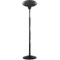 Tepro Stand Heizstrahler mit Quarz-Heizelement (schwarz)