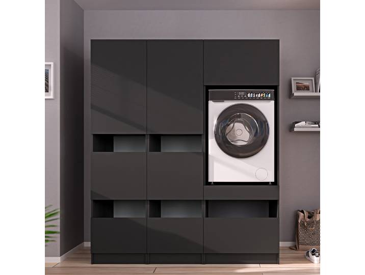 HWR Smart Kombi B 168 x 200 x 68cm Grau/Anthrazit