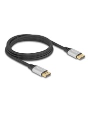 Delock DisplayPort Kabel 16K 60 Hz 2 m silber Metall 2 m Silber (80634)