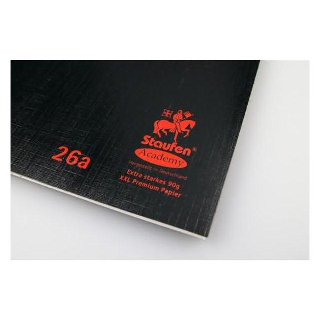Staufen Schulheft Oberschule 9,0 cm Rand Lineatur 26a kariert DIN A4 Aussenrand, 20 Blatt (A4, Kariert) (734012201)