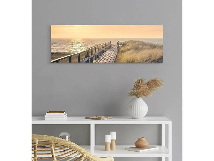 Wandbild Weg zum Strand 90 x 30 x 2cm