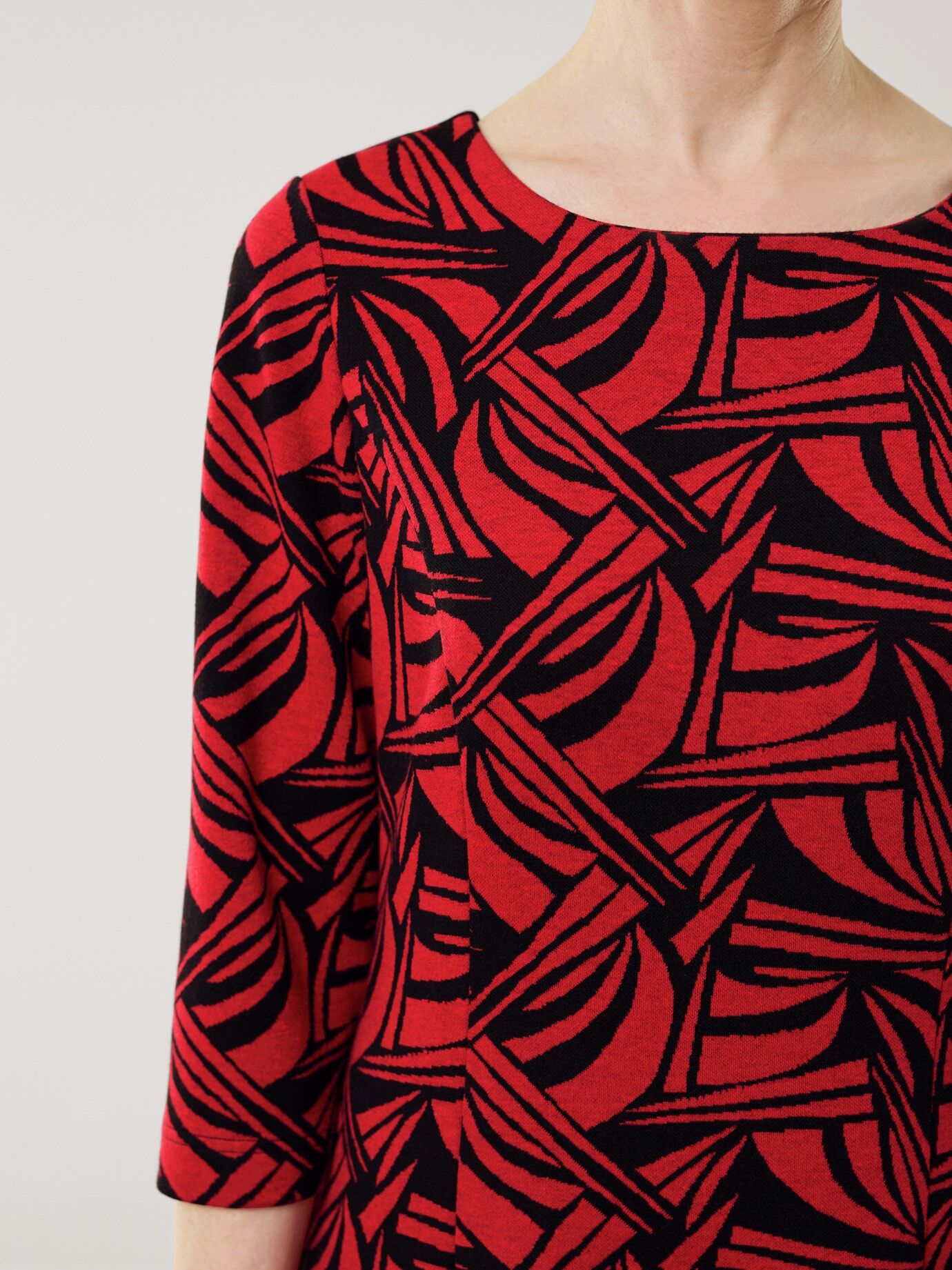 Walbusch Softjersey-Jacquardkleid, normale Größen, Farbe Rot, 42, bequemer, weicher Jersey festlich Damen