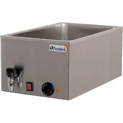Bain Marie - AMITEK BM121R - 230 V - 1000W Leistung - 1 Becken mit Wasserhahn