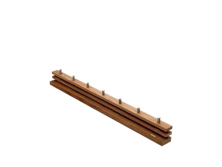 Fritz Hansen Cutter Kleiderhaken Teak, 7‑teilig Knöpfe
