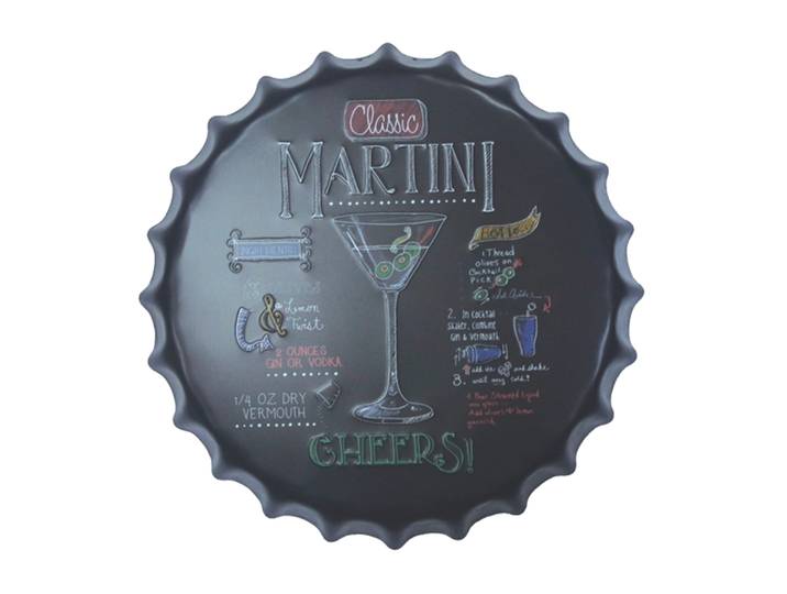 Plaque publicitaire de style Capsule avec l'inscription Classic Martini