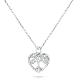 Brilio Silver - Matching Silver Tree of Life Necklace NCL152W, Handykette, Silber