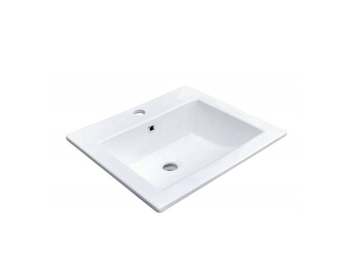 Vasque rectangulaire à encastrer céramique blanche 50x43cm