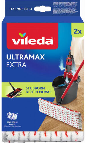VILEDA Ultramax Microfibre 2 en 1 Recharge pour balai plat 2 pcs. 167721