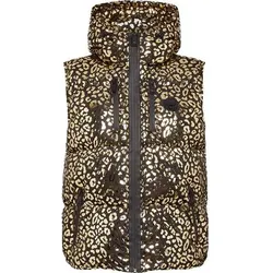 PLEIN SPORT Daunenweste LEOPARD, Größe XS in Gold 16