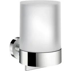 Smedbo HOME - Seifenspenderhalter, Chrom/Mattglas, Wandmodell, Höhe 120 mm HK361
