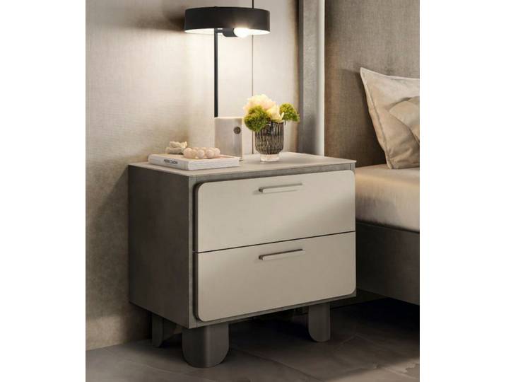 JVmoebel Nachttisch Moderner Beiger Nachttisch Schlafzimmer Holzschrank, Made in Europa