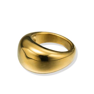 Fingerring "Schmuck Geschenk Edelstahl Damenring Ring" Gr. 54, gelbgoldfarben, ANISTON JEWELRY & WATCHES, Fingerringe, Damen, 54, Edelstahl, 5mm, Fingerring, Made in Germany