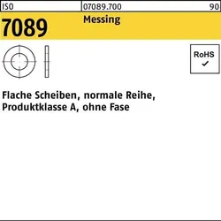 Unterlegscheibe ISO 7089 o.Fase 4,3 Messing 1000 Stück