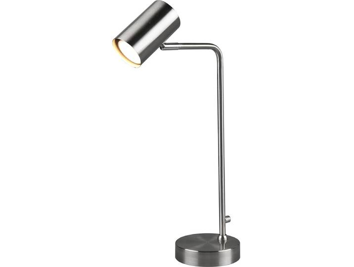 LED Bureaulamp - Tafelverlichting - Trion Milona - GU10 Fitting - Rond - Mat Nikkel - Aluminium