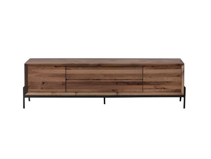 JVmoebel Sideboard Brauner Holzschrank mit Türen und Regalen für modernes Wohnen (1 St., Sideboard mit Regale), Made in Europa