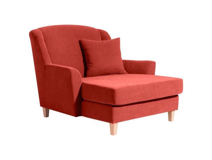 Max Winzer Xxl-Sessel Judith, Terracotta, Holz, Buche, massiv, Uni, Füllung: Polyetherschaumkern, 136x107x142 cm, Goldenes M, Made in Europe, Wohnzimmer, Sessel, XXL-Sessel