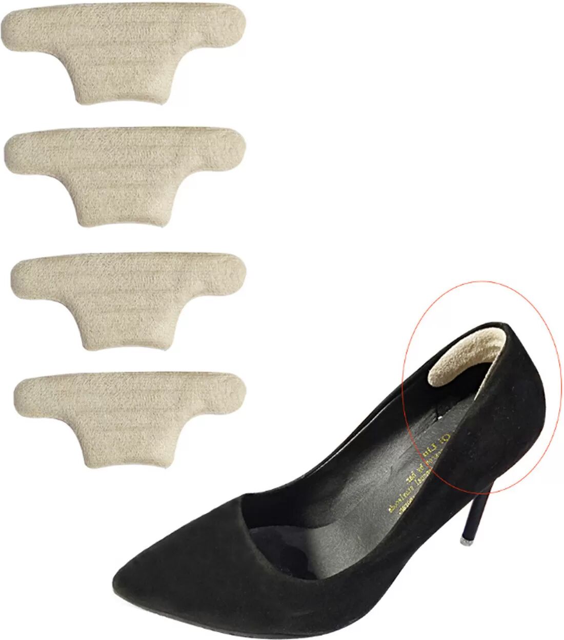 INF Coussinets de talon invisibles pour chaussures - 2 paires pour plus de confort