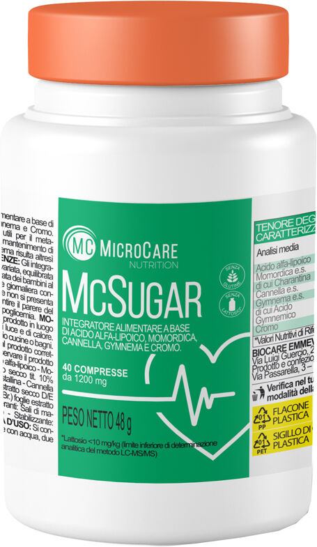 BIOCARE EMMEVVI Srl MC Sugar, 40 Compresse