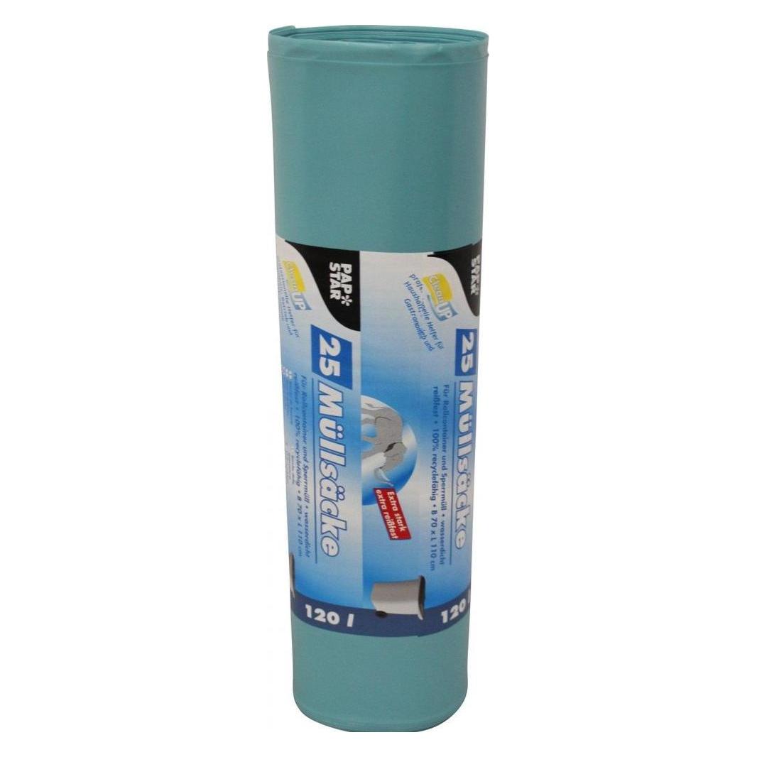 Papstar Kehrichtsack 120 l, 25 Stück, Hellblau (25x, 120 l) (PAP12132)