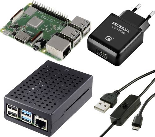 TRU COMPONENTS Pure Set Raspberry Pi 3 B+ 1GB 4 x 1.4GHz inkl. Netzteil, inkl. Gehäuse