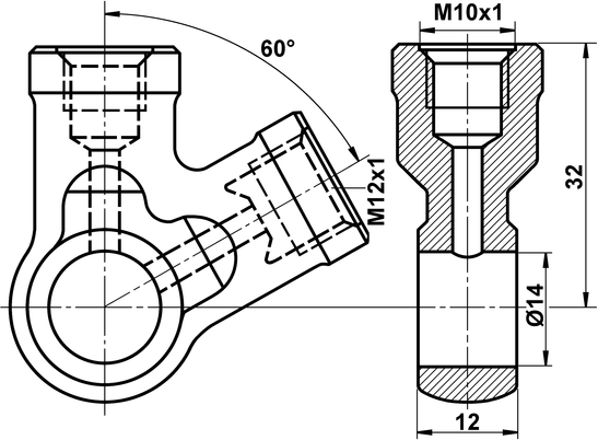 Ate Ringstutzen, Rohrleitung 03.3522-1100.1 Für Steyr Mercedes
