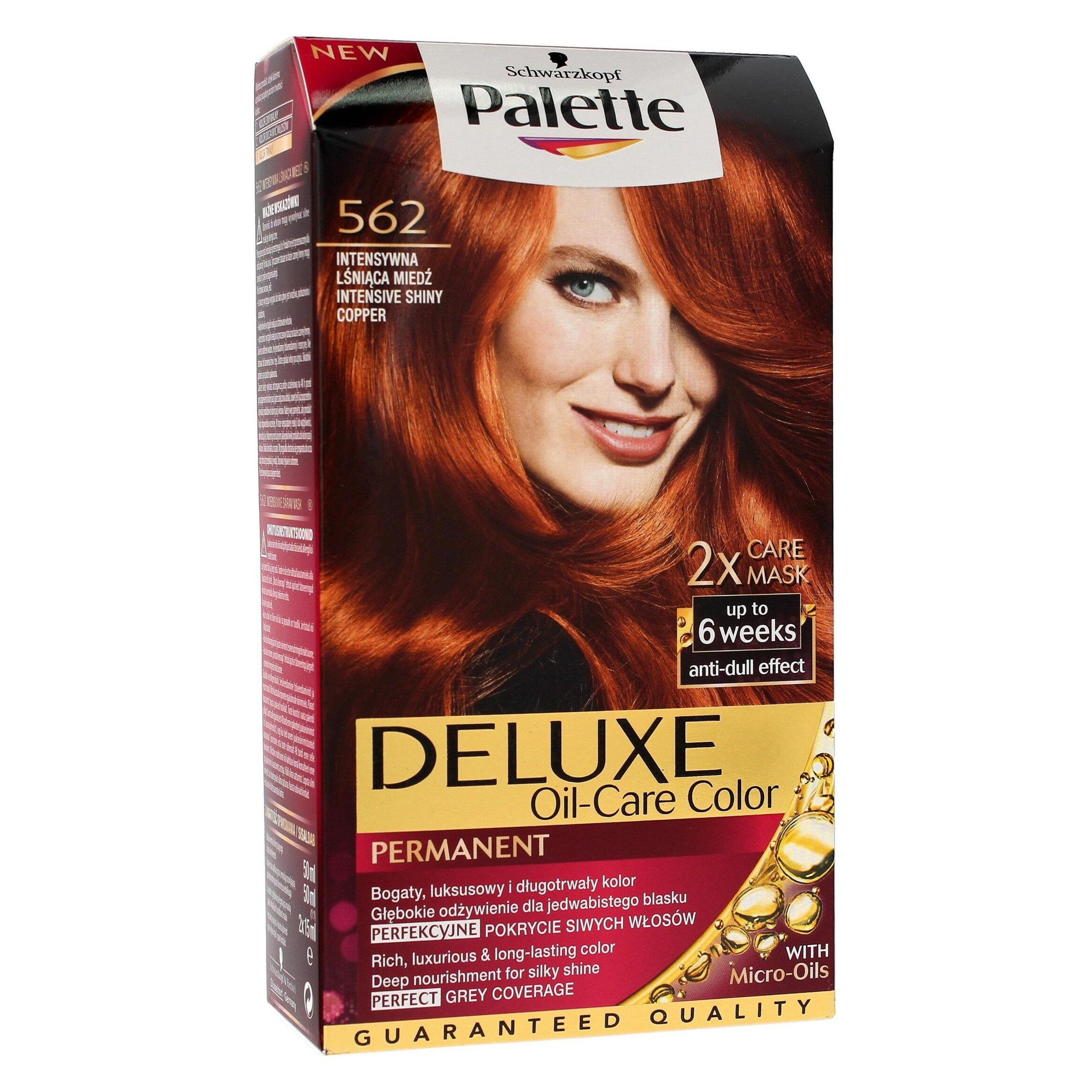 Palette Deluxe Oil-Care Hair Dye Permanently Coloring Made Of Micro-Oil 562 Intense Shining Copper (Kupfer) (68823555)