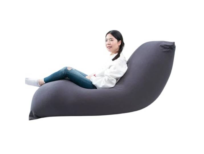 Xumh2024-3 Sitzsack Sitzsack-Stuhl, faules Sofa, einzelne Rückenlehne, Balkon, Freizeit, Liegen, Schlafen, Schlafzimmer(Grigio,Klein)