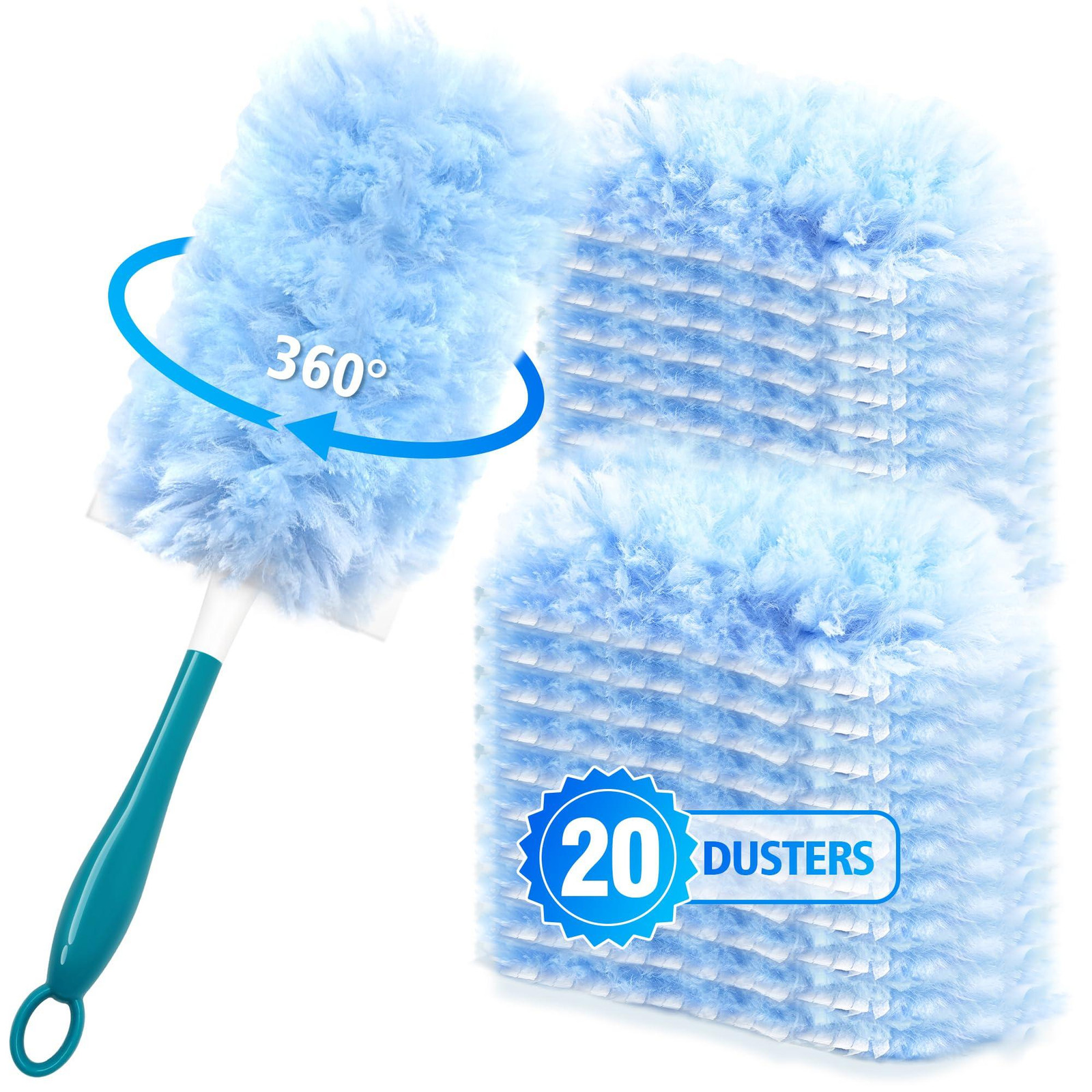Dripio Set van microvezeldoeken met navullingen, blauw, 1 stuk