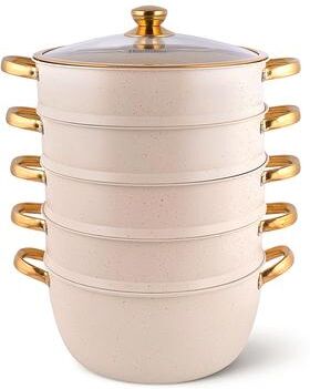 STP Goods HausRoland Stainless Steel 4-tier Non-Stick Steamer Pot