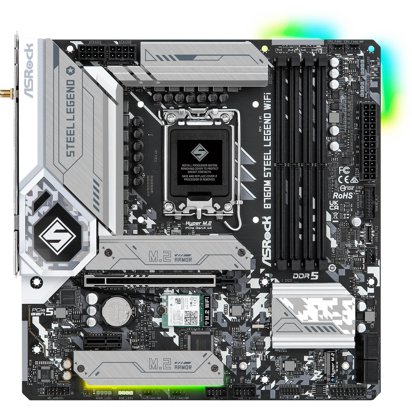 Asrock B760M Steel Legend WiFi Intel B760 LGA 1700 micro ATX moederbord