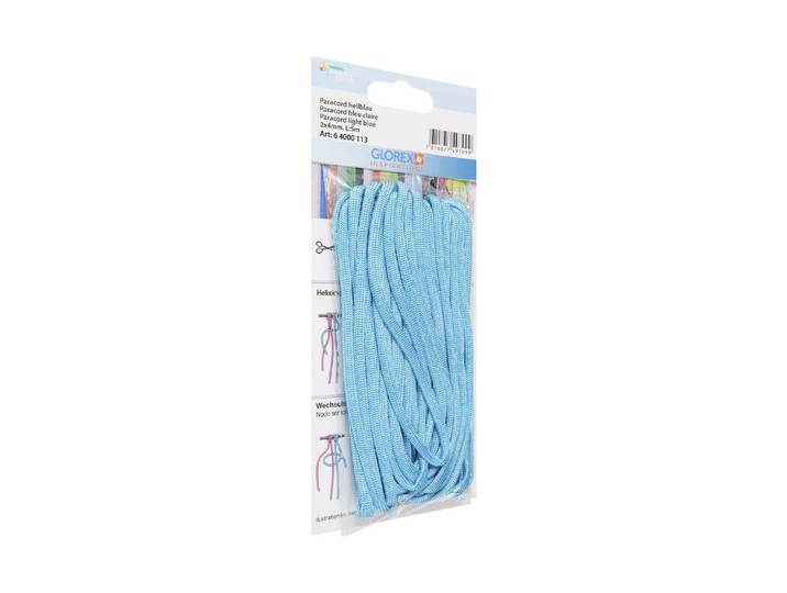 Glorex Nylonschnur Paracord Hellblau 2 × 4 mm