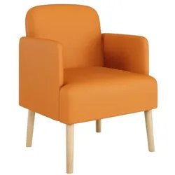 meet Besuchersessel »Brooks« mit Armlehnen Kunststoff-Bezug orange, 42 cm