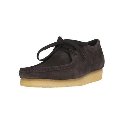Schnürschuh CLARKS "Wallabee", Herren, Gr. 44, braun, Schuhe Schnürschuh, mit feiner Kreppsohle
