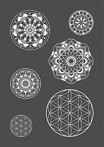 Rayher Siebdruck-Schablone "Mandala"