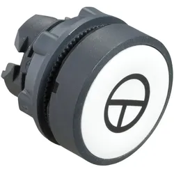 Schneider Electric ZB5AA145 Drucktaster, Frontelement, Harmony XB5, Kunststoff, 22mm, weiß, beschriftet T, tastend