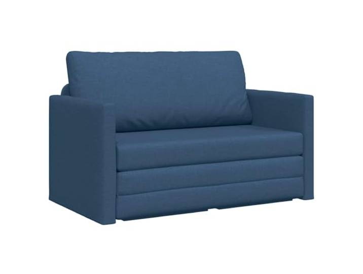 Todiikf Schlafsofa 110cm Blau Klappsofa 2-Sitzer mit Metallrahmen Kompaktes Polstersofa fuer Wohnzimmer und Jugendzimmer, klappbar zur Schlaffunktion mit weicher Schaumstoff-Polsterung.