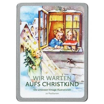 Wir warten aufs Christkind Postkarten VE 20, Karte von , PAPER MOON Grand Galleries GmbH