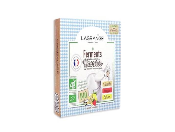 LAGRANGE\, Ferments yaourts aromatisés BIO\, 3 sachets\, 385002 Issus de l'agriculture biologique