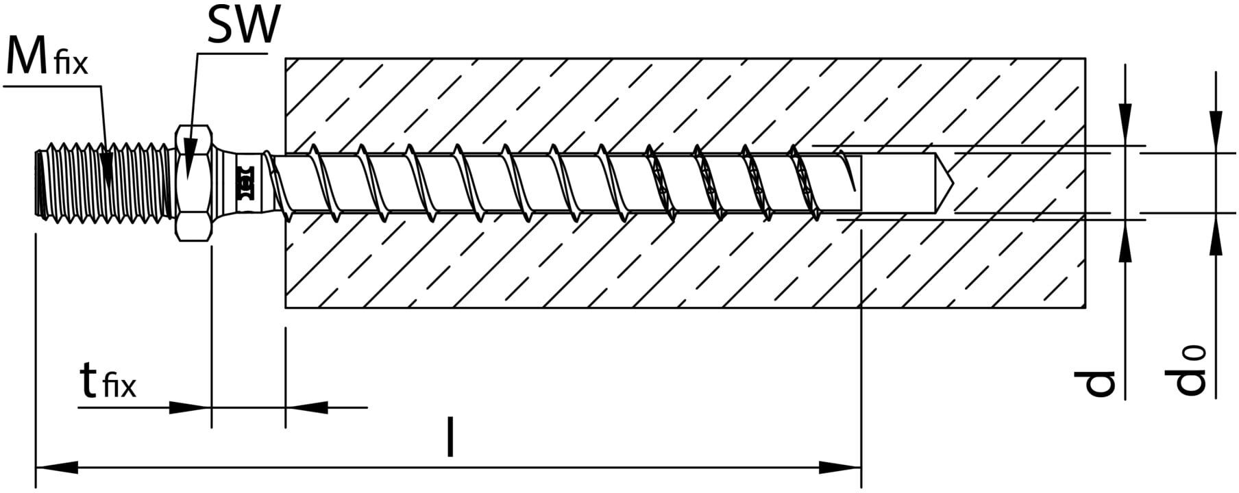 Heco MULTI-MONTI-plus ST 7,5 x 100 Stockanker Sechskant A2K (48664)