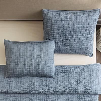 Marion Quilted Sham - Cornflower King - Ballard Designs