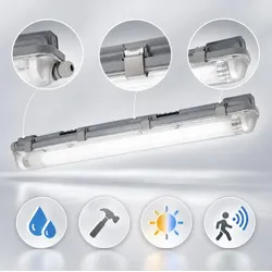 60cm OSRAM SUBMARINE LED SENSOR Feuchtraumleuchte 1X8W neutralweißes Licht