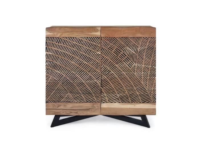Buffet en bois d'acacia et métal