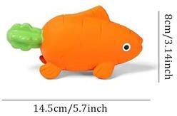 Inspired Finds Banana Shape Squeaky Dog Toy Latex Chew Toy Bite Resistant Interactive Pet Toy carrot